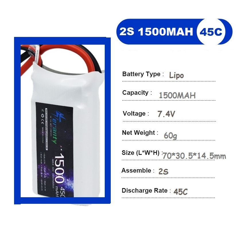 2PCS 7,4 V Lipo 2S Batterie 15 – Rc Hobby Helicopter Bewertung und Preis