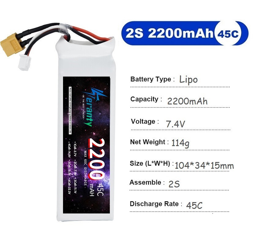 2PCS 7,4 V Lipo 2S Batterie 15 – Rc Hobby Helicopter Bewertung und Preis