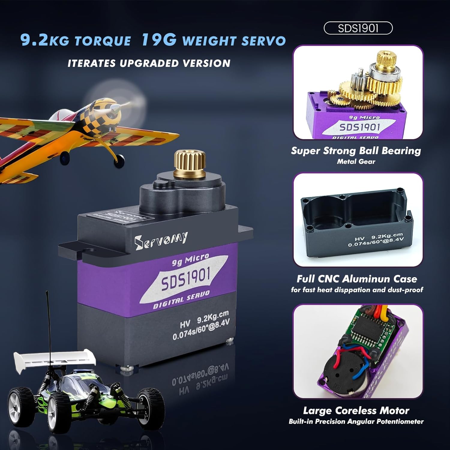 SERVOMY-SDS1901 Digital 9G Mic – Servo Metal Gear Bewertung und Preis